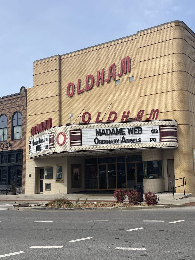 the historical oldham theater in winchester, Tn